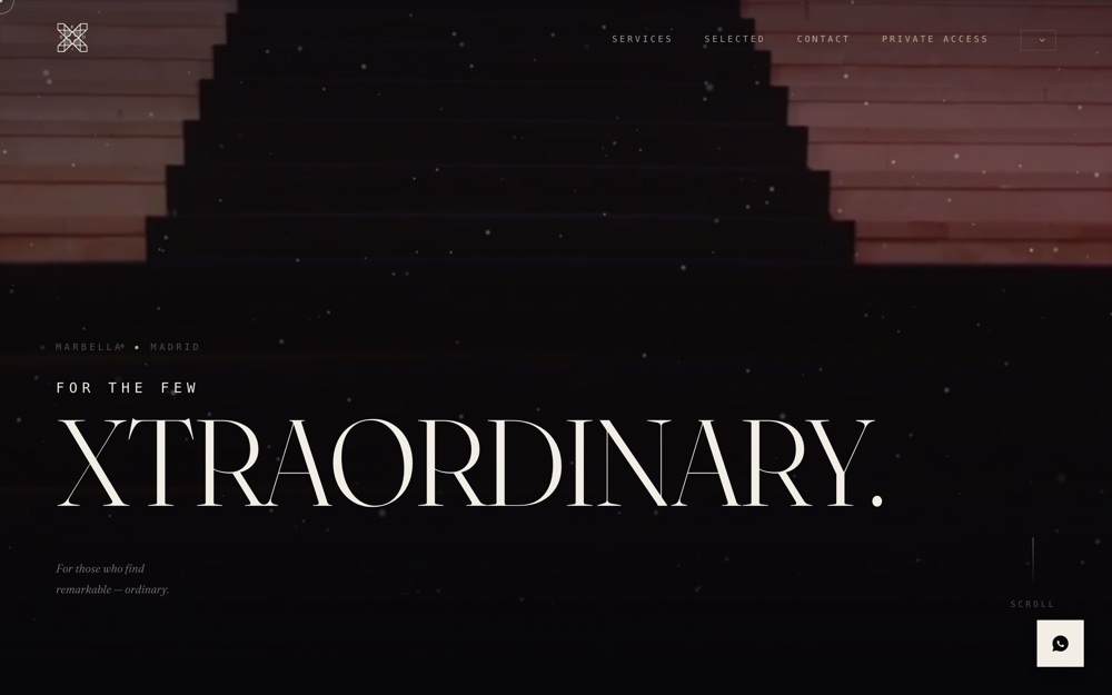 The XSED digital home, live — FOR THE FEW · XTRAORDINARY over event footage